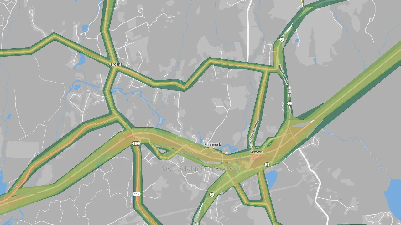 02875, RI Map of Noise Levels in 02875