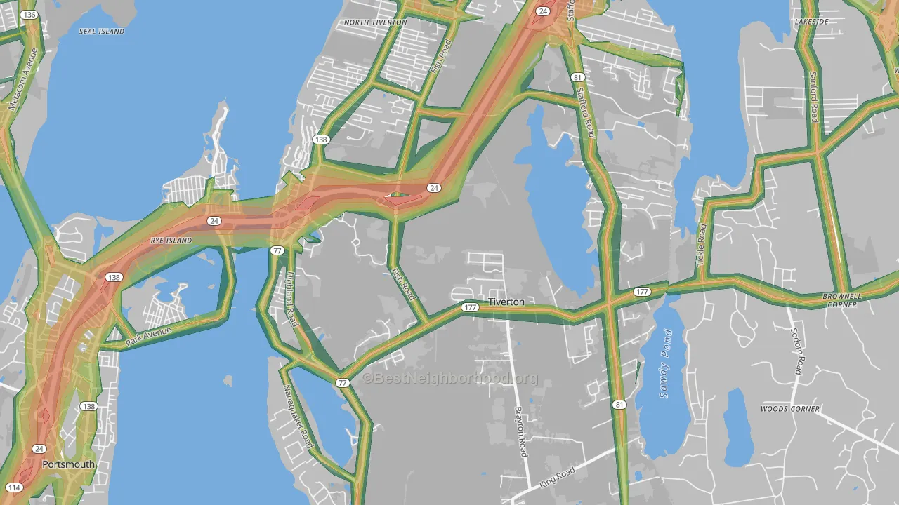 02878, RI Map of Noise Levels in 02878