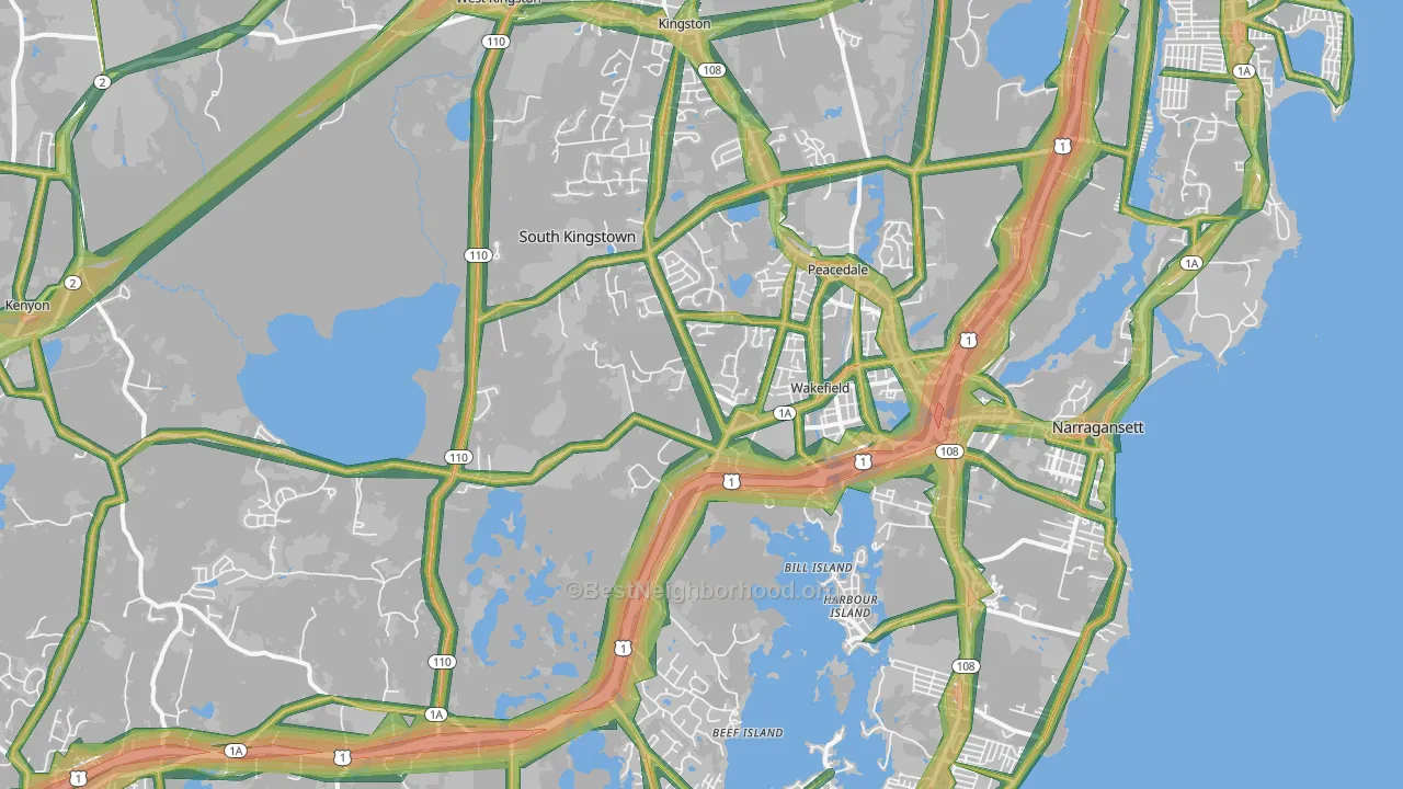 02879, RI Map of Noise Levels in 02879