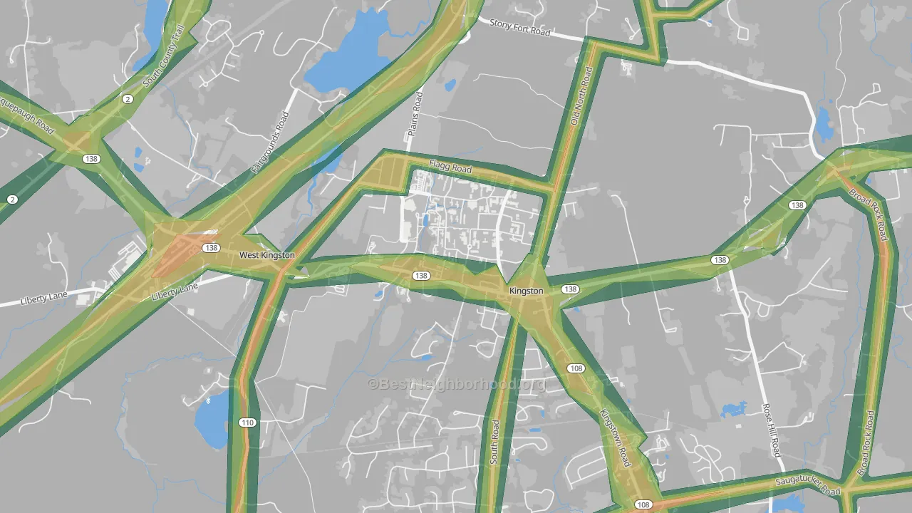 02881, RI Map of Noise Levels in 02881
