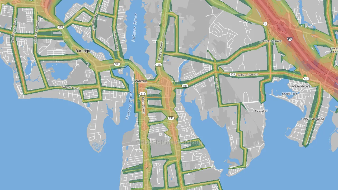 02885, RI Map of Noise Levels in 02885