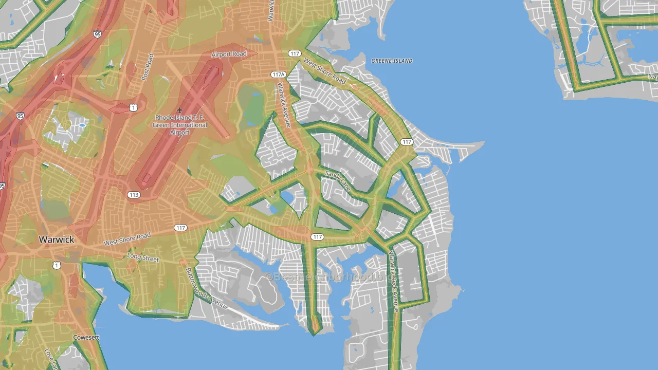 02889, RI Map of Noise Levels in 02889
