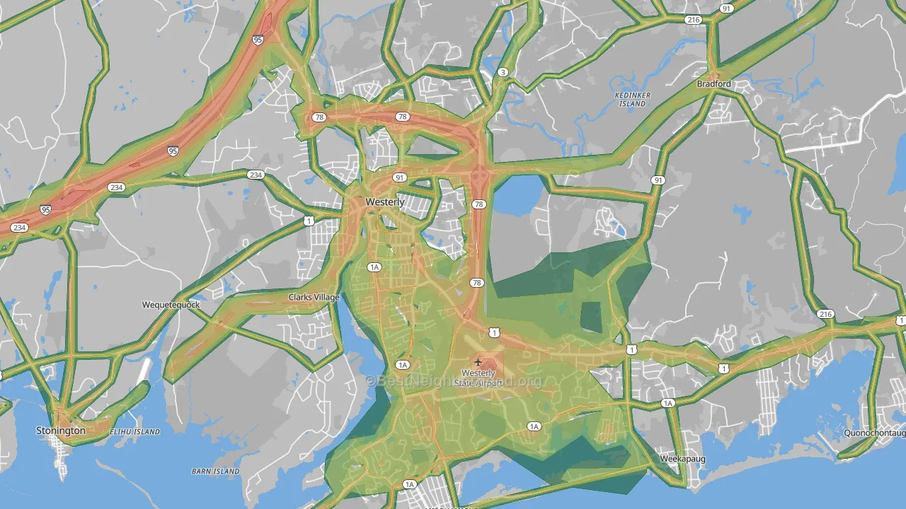 02891, RI Map of Noise Levels in 02891