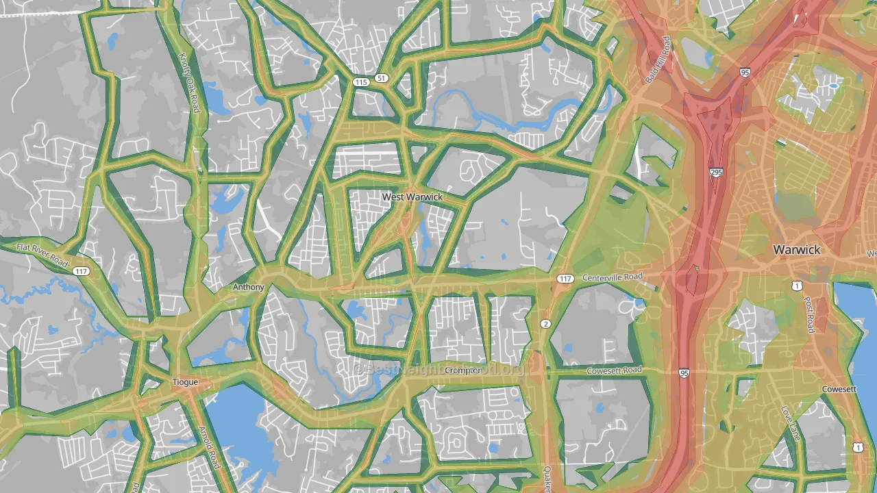 02893, RI Map of Noise Levels in 02893