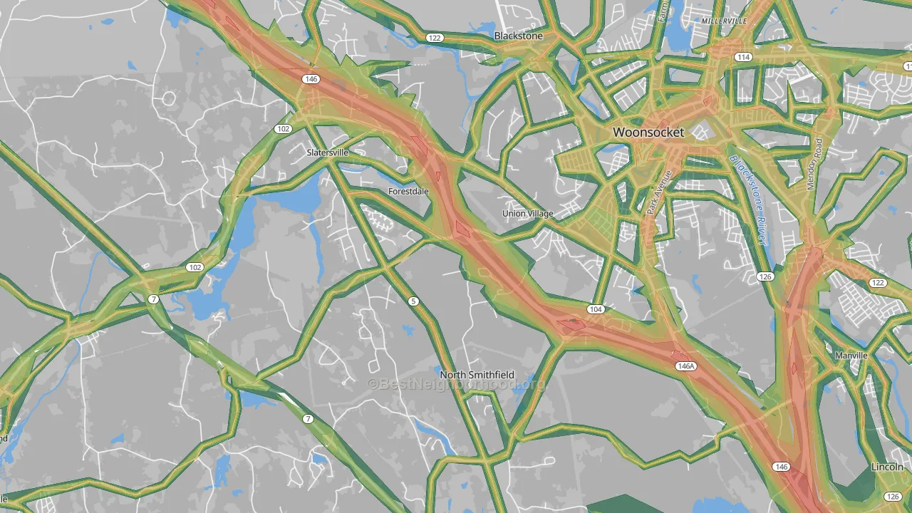 02896, RI Map of Noise Levels in 02896
