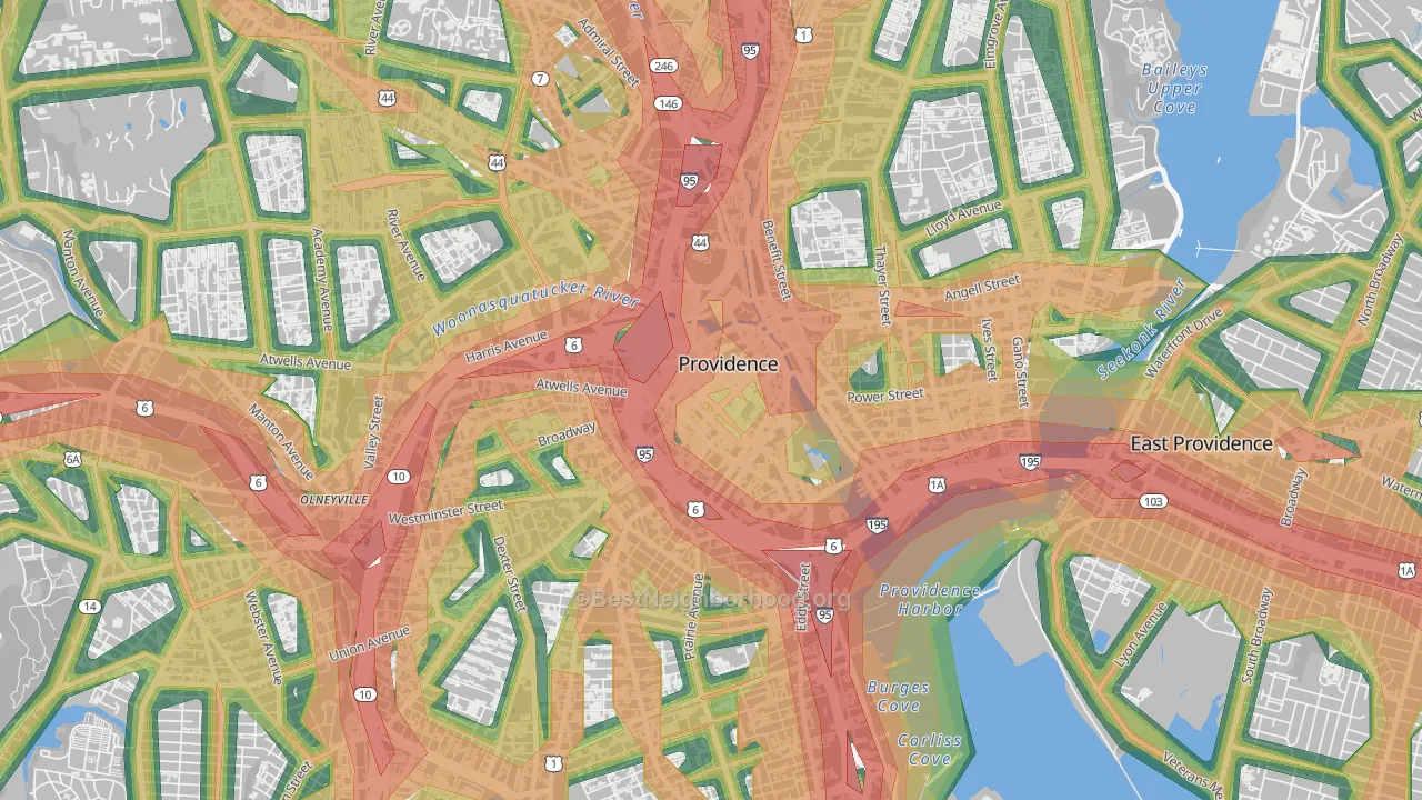 02903, RI Map of Noise Levels in 02903