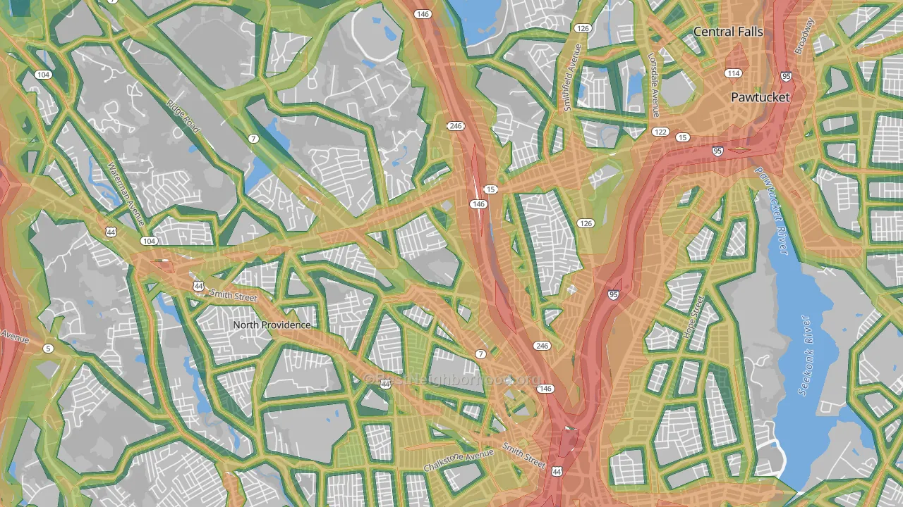 02904, RI Map of Noise Levels in 02904