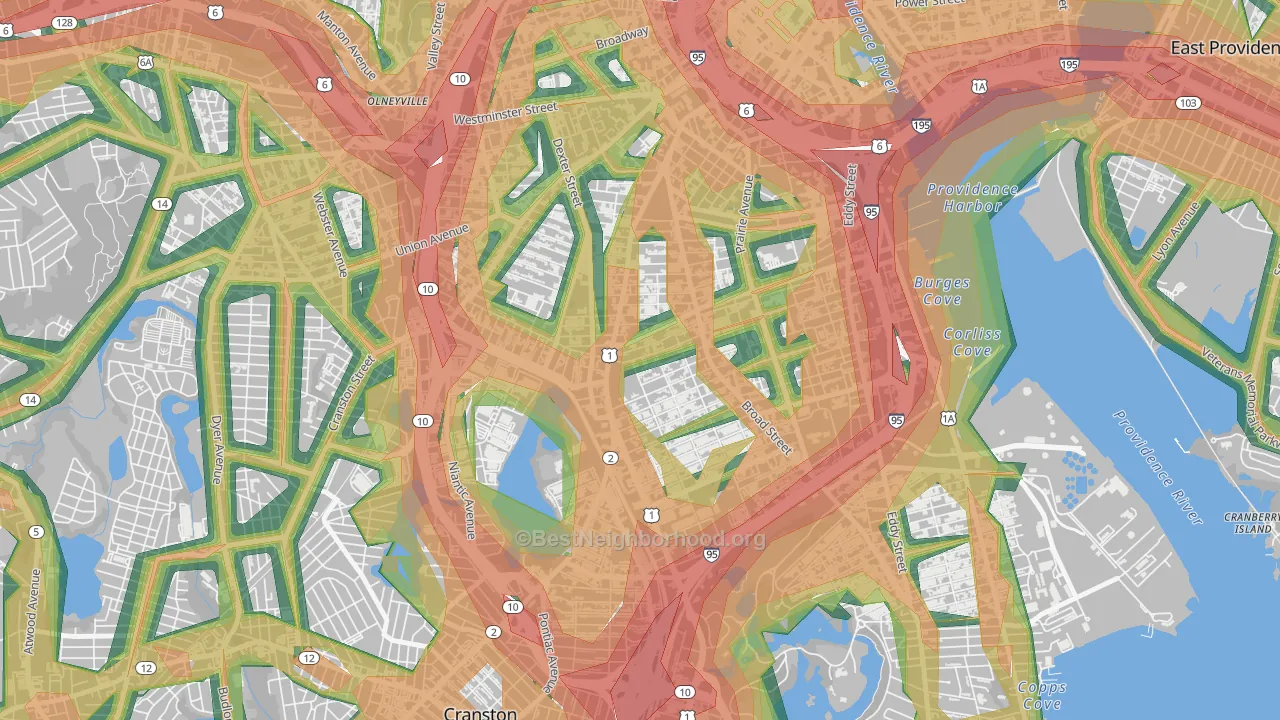 02907, RI Map of Noise Levels in 02907