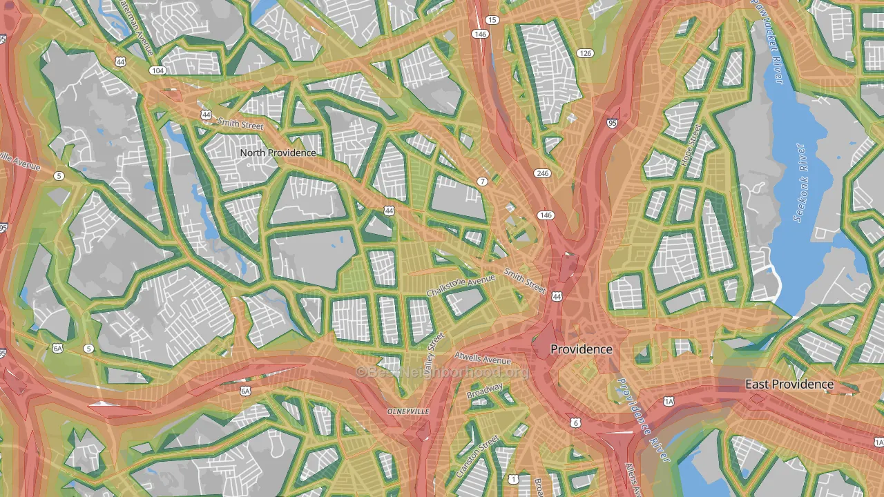 02908, RI Map of Noise Levels in 02908