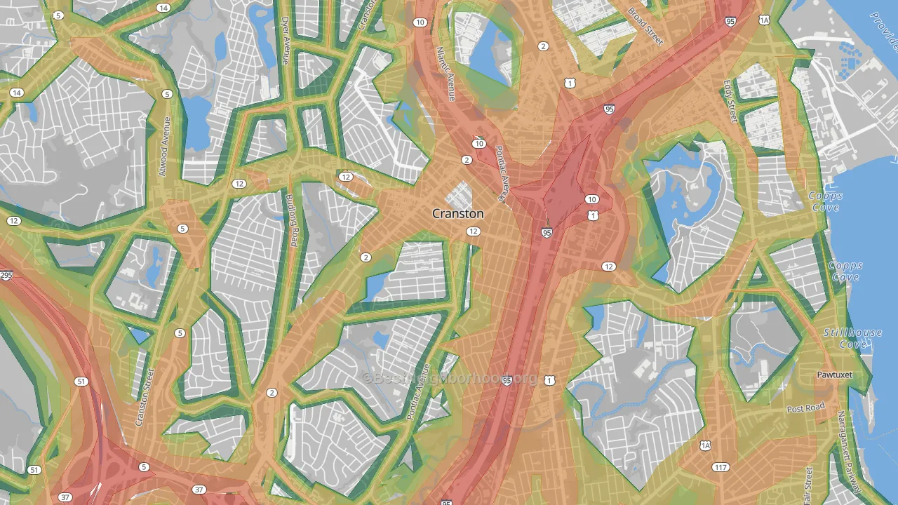 02910, RI Map of Noise Levels in 02910