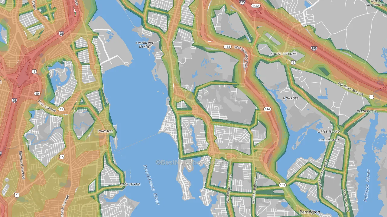 02915, RI Map of Noise Levels in 02915