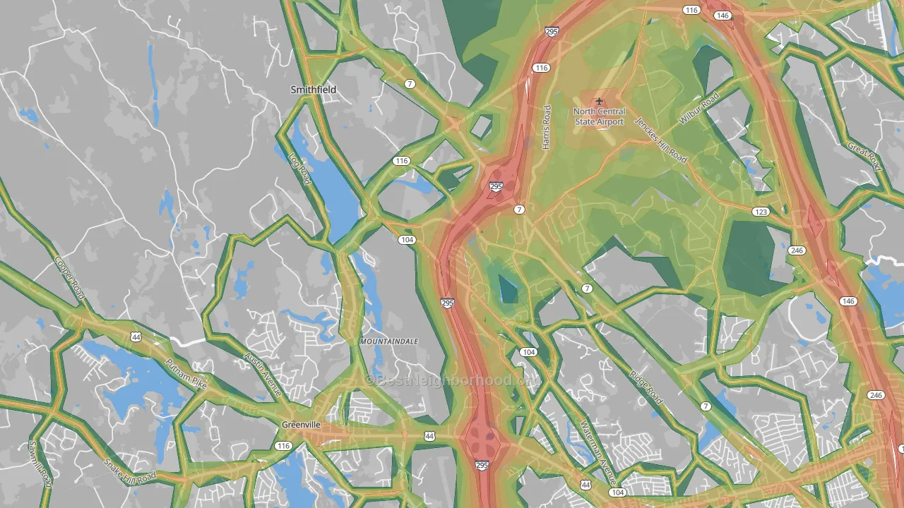 02917, RI Map of Noise Levels in 02917
