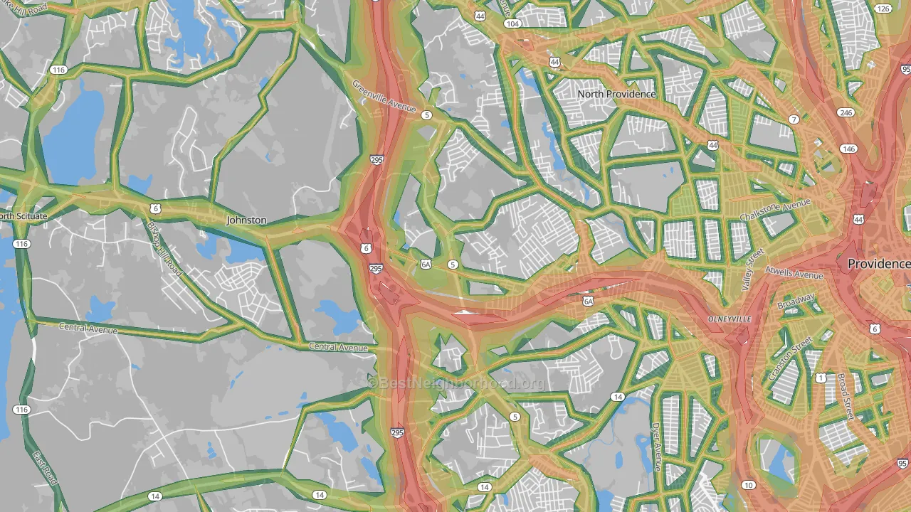 02919, RI Map of Noise Levels in 02919