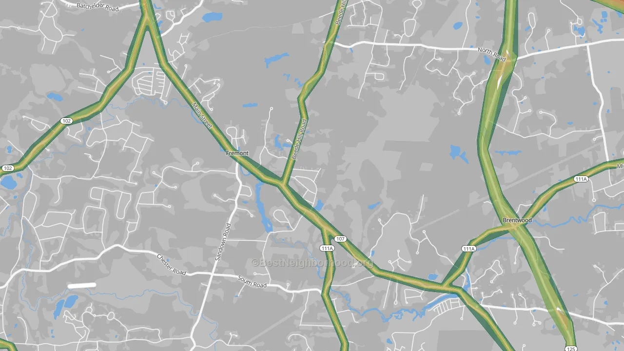 03044, NH Map of Noise Levels in 03044
