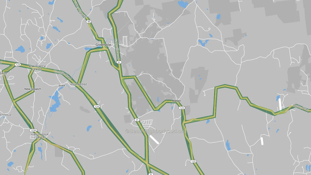 03048, NH Map of Noise Levels in 03048