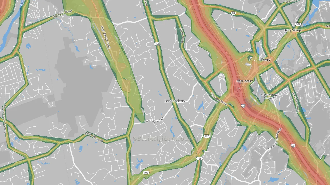 03053, NH Map of Noise Levels in 03053