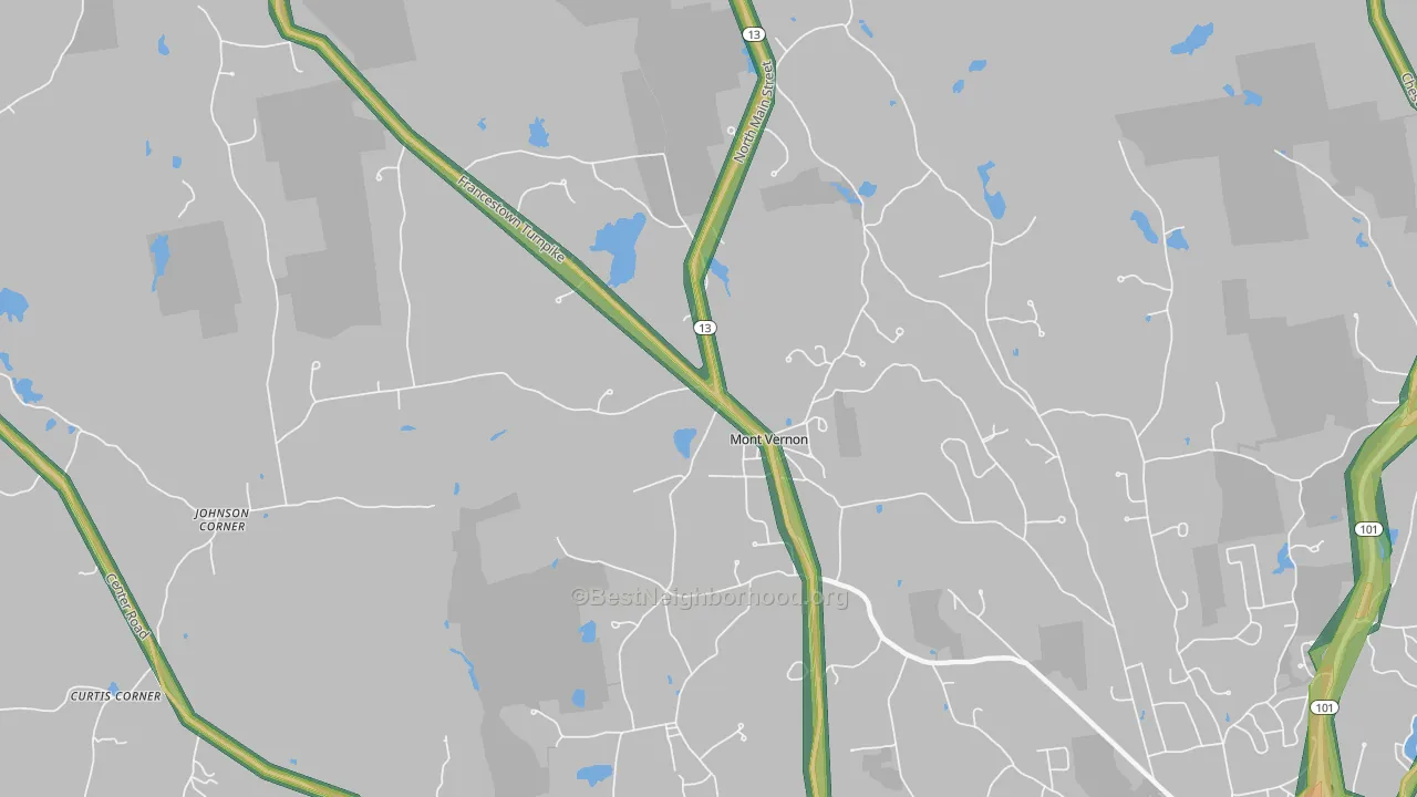 03057, NH Map of Noise Levels in 03057