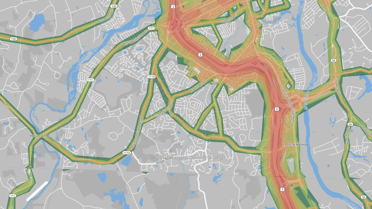 03062, NH Map of Noise Levels in 03062