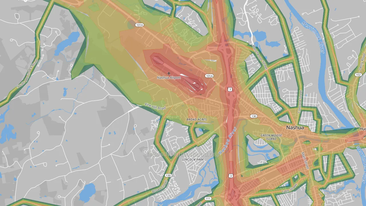 03063, NH Map of Noise Levels in 03063