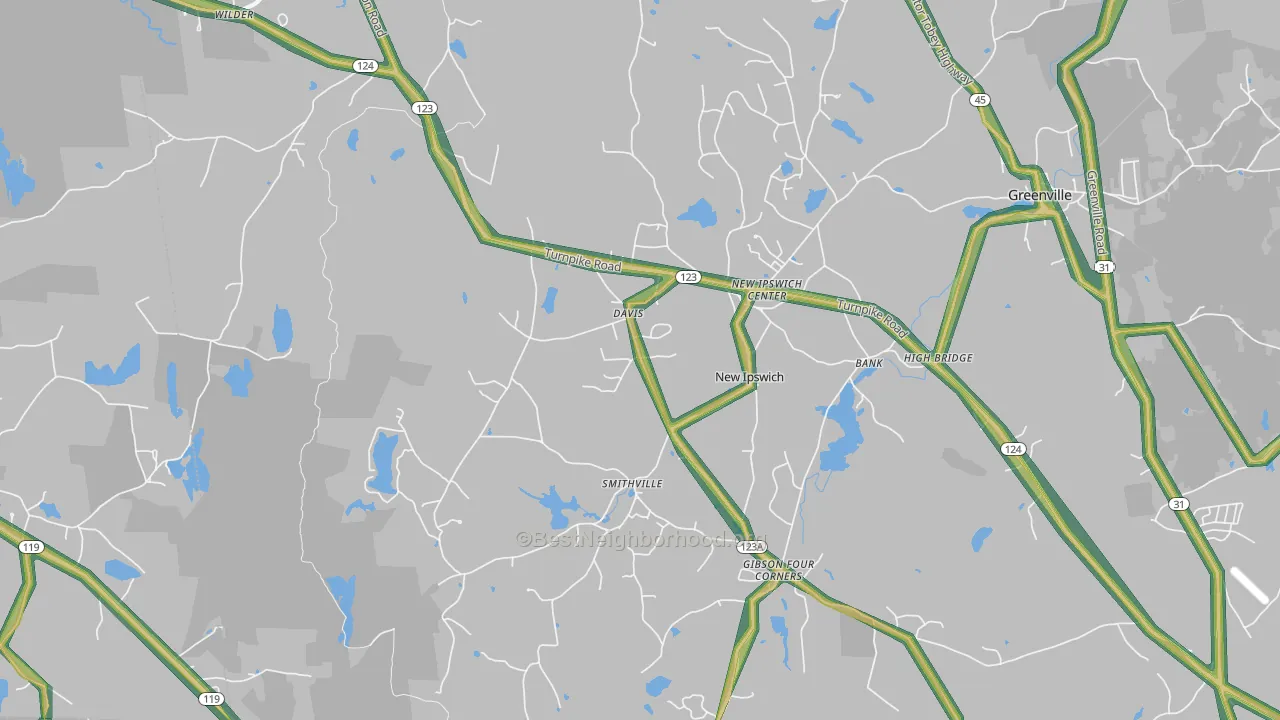 03071, NH Map of Noise Levels in 03071