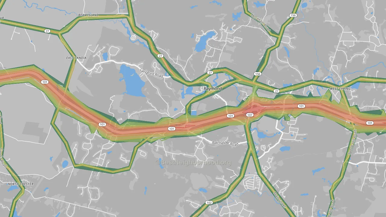 03077, NH Map of Noise Levels in 03077