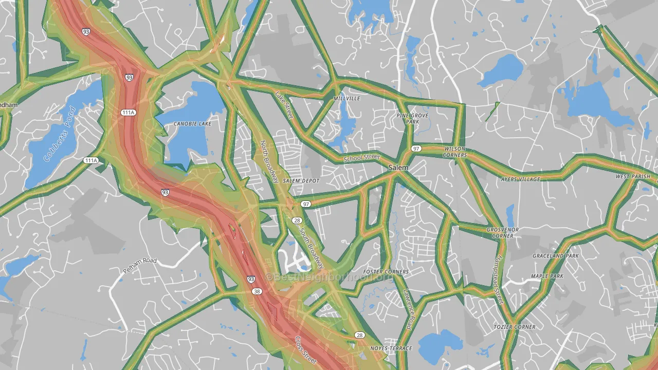 03079, NH Map of Noise Levels in 03079