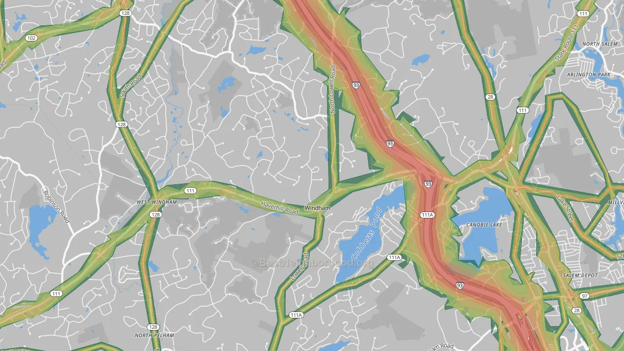03087, NH Map of Noise Levels in 03087