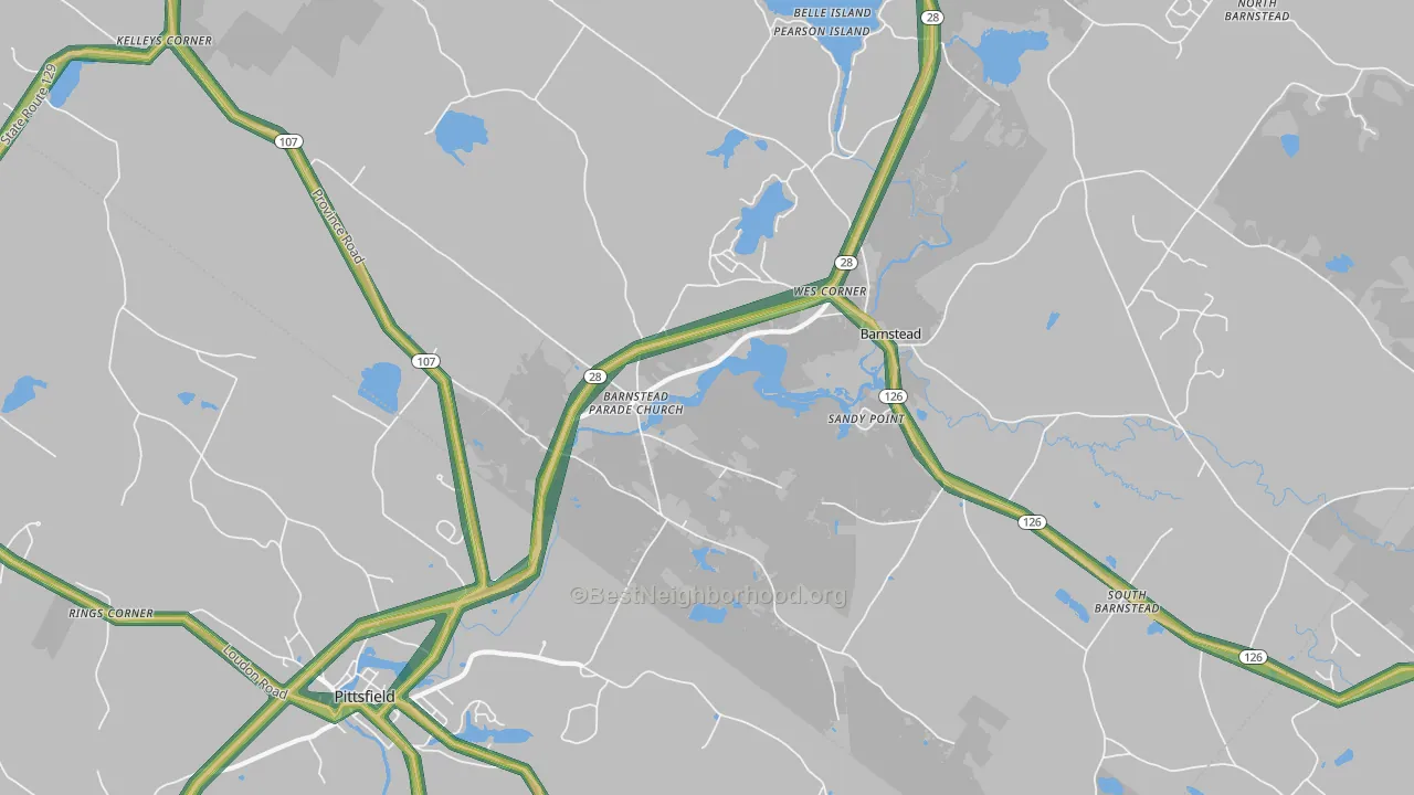 03218, NH Map of Noise Levels in 03218