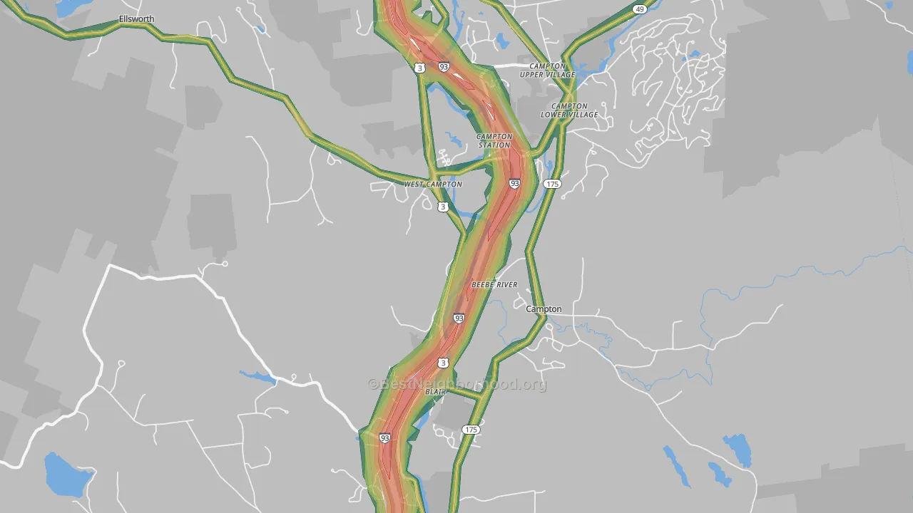 03223, NH Map of Noise Levels in 03223