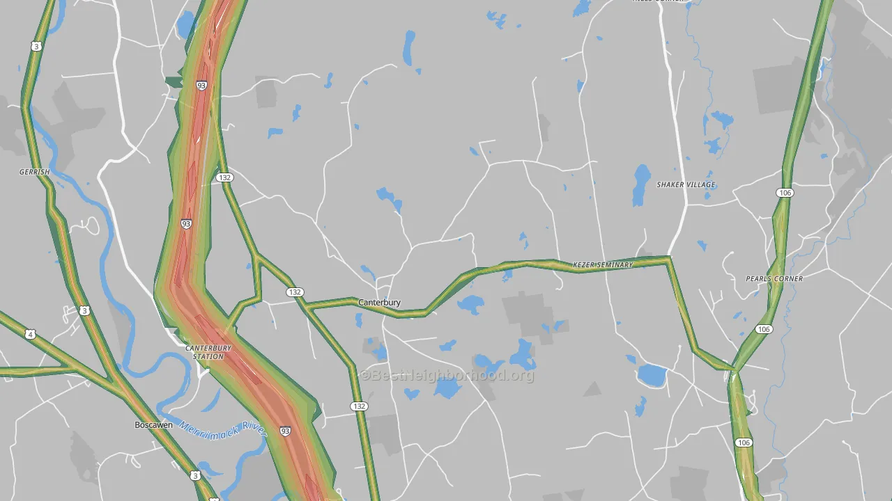 03224, NH Map of Noise Levels in 03224