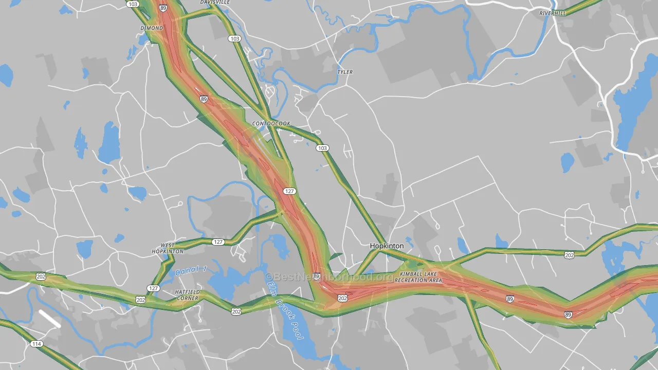 03229, NH Map of Noise Levels in 03229