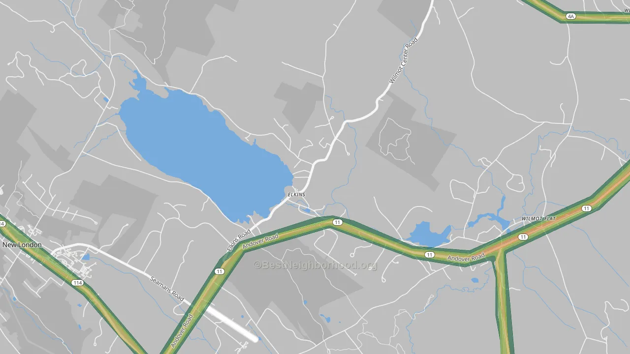 03233, NH Map of Noise Levels in 03233