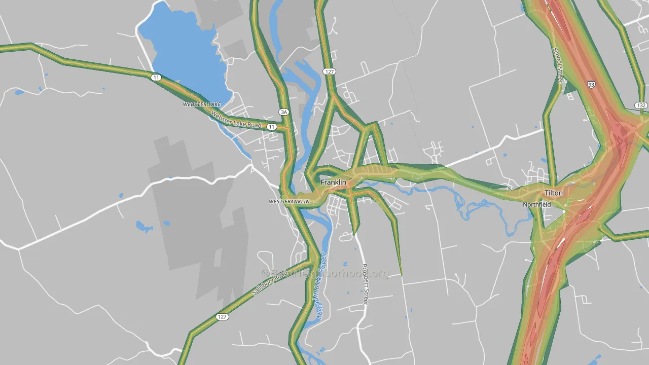 03235, NH Map of Noise Levels in 03235