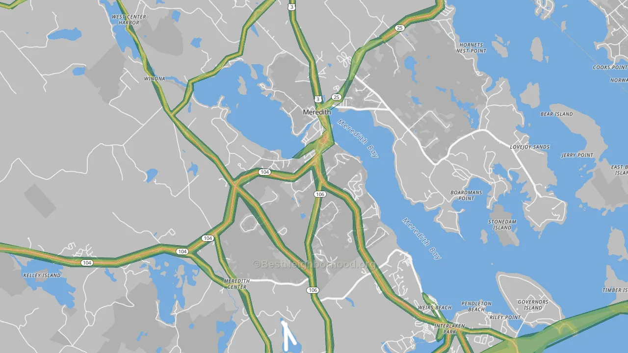 03253, NH Map of Noise Levels in 03253