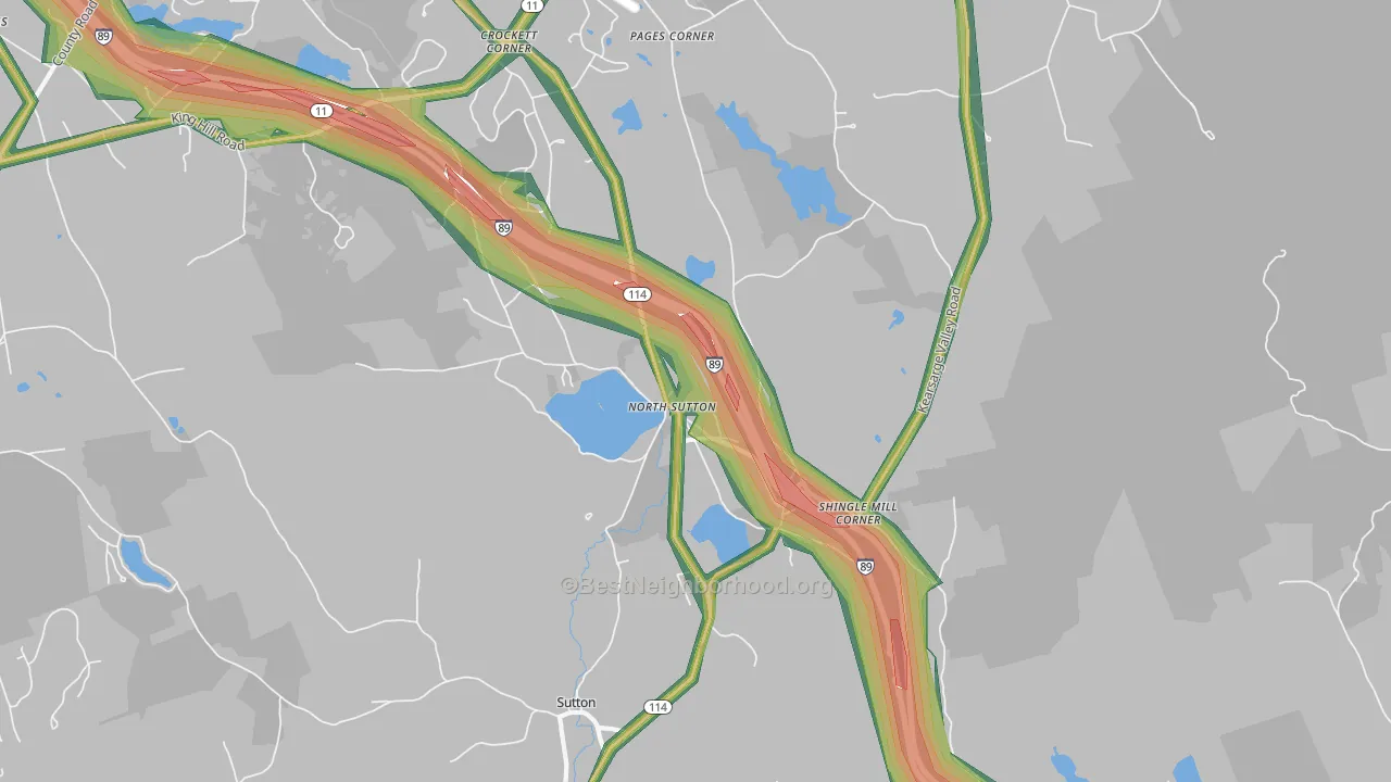 03260, NH Map of Noise Levels in 03260