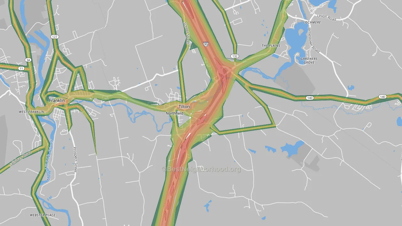 03276, NH Map of Noise Levels in 03276