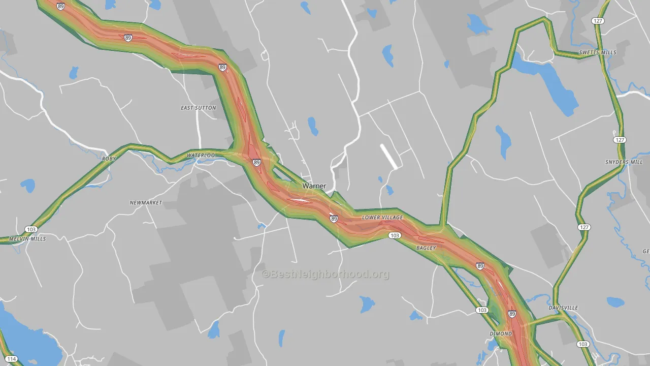 03278, NH Map of Noise Levels in 03278
