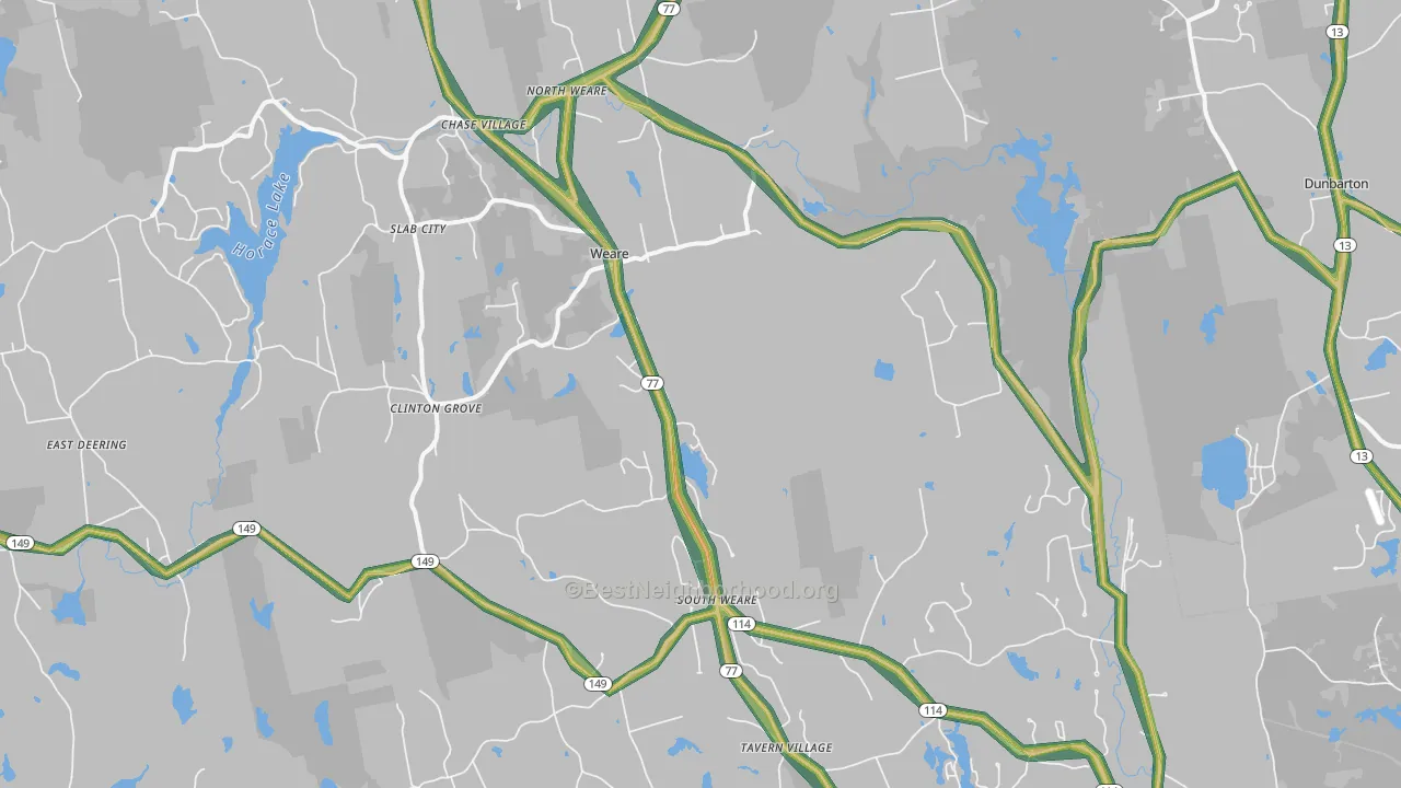 03281, NH Map of Noise Levels in 03281