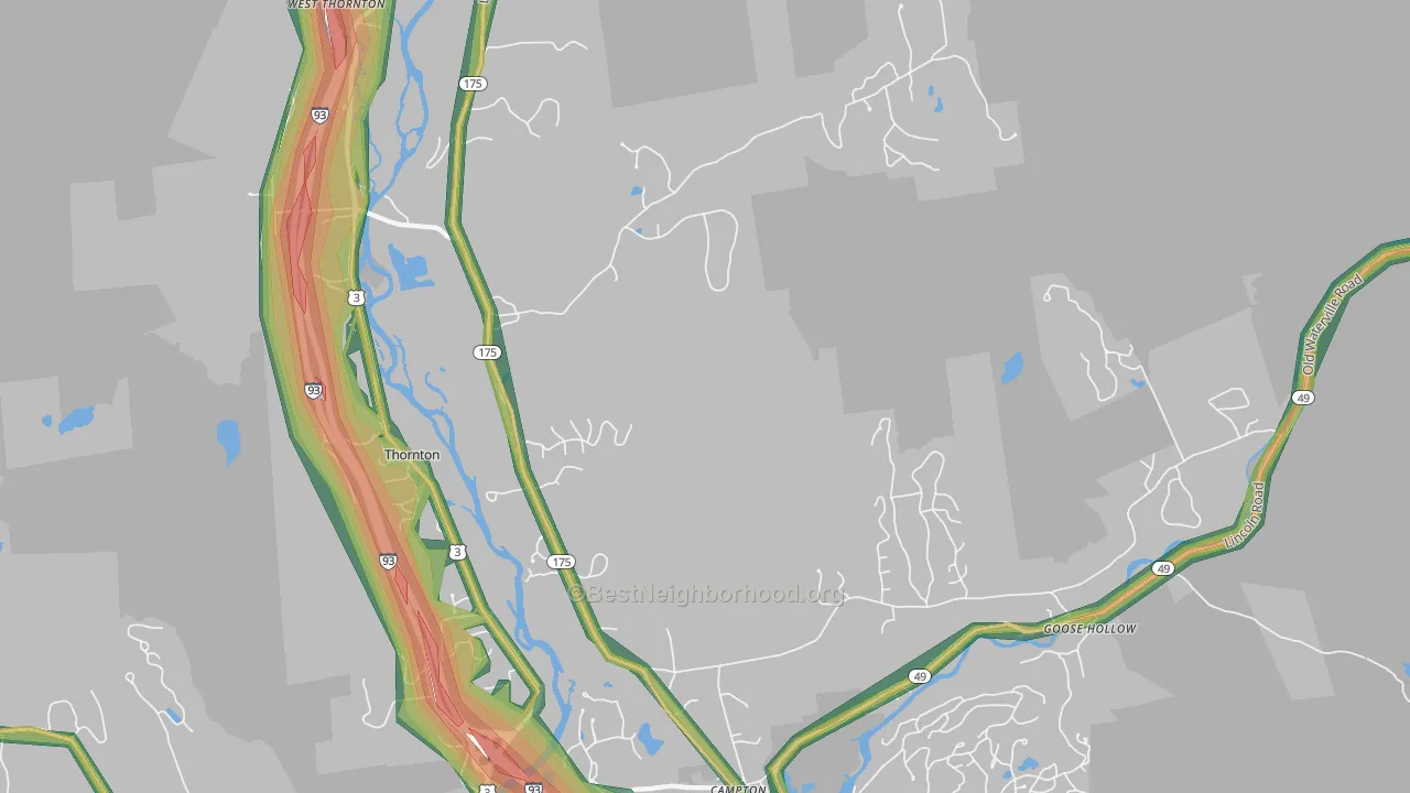 03285, NH Map of Noise Levels in 03285