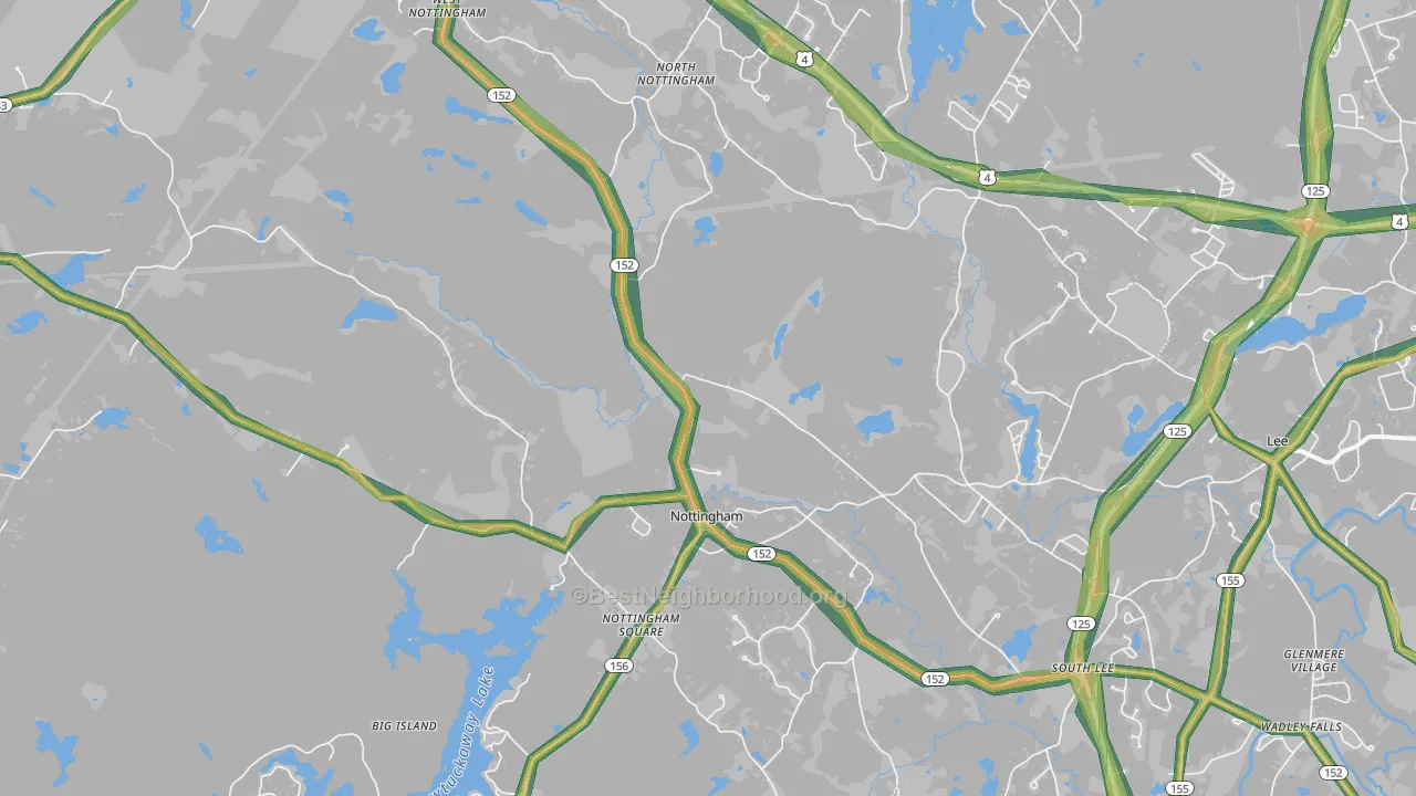 03290, NH Map of Noise Levels in 03290