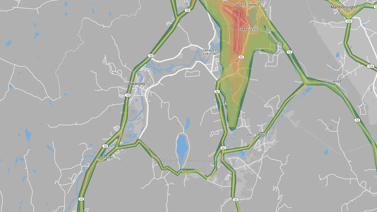 03446, NH Map of Noise Levels in 03446