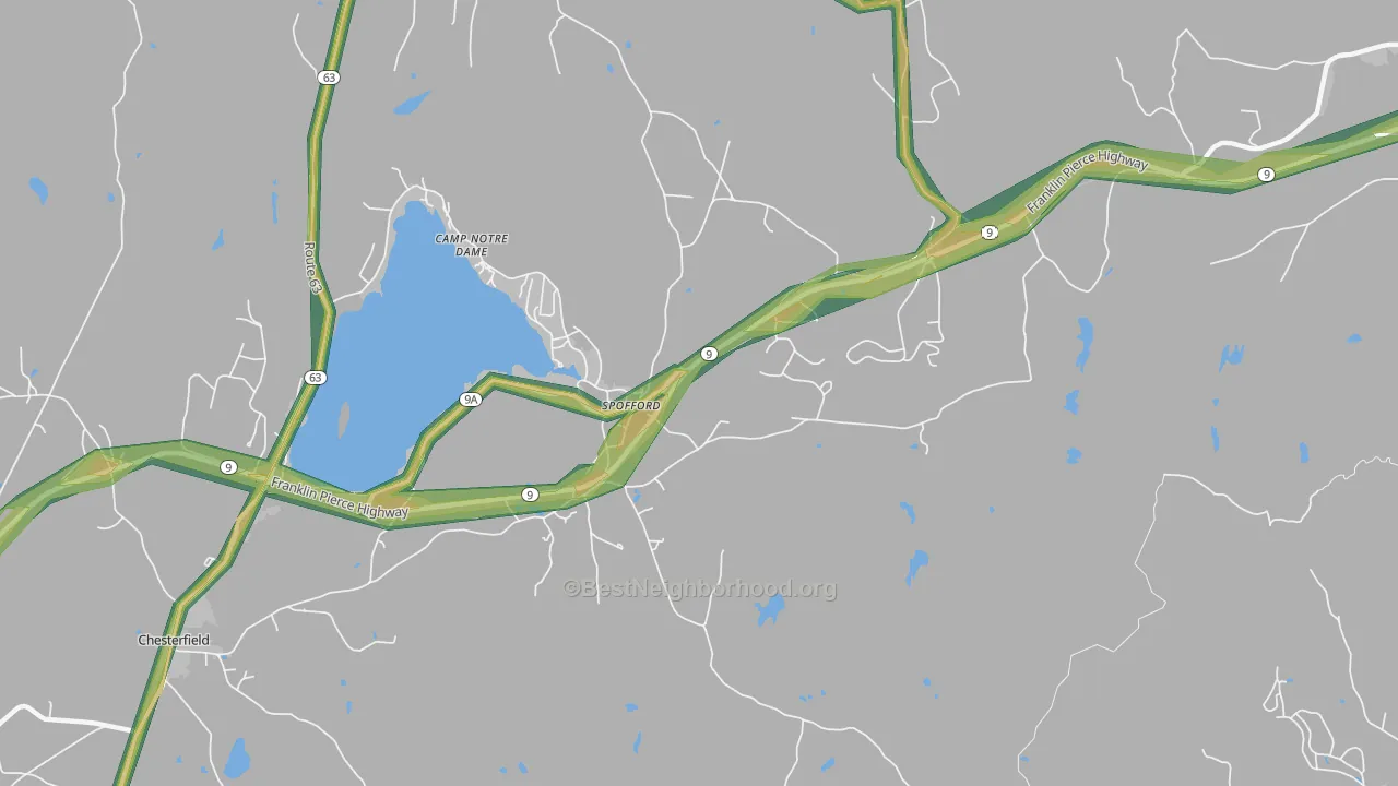 03462, NH Map of Noise Levels in 03462