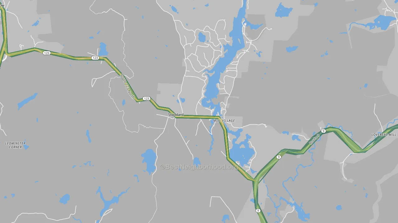 03464, NH Map of Noise Levels in 03464