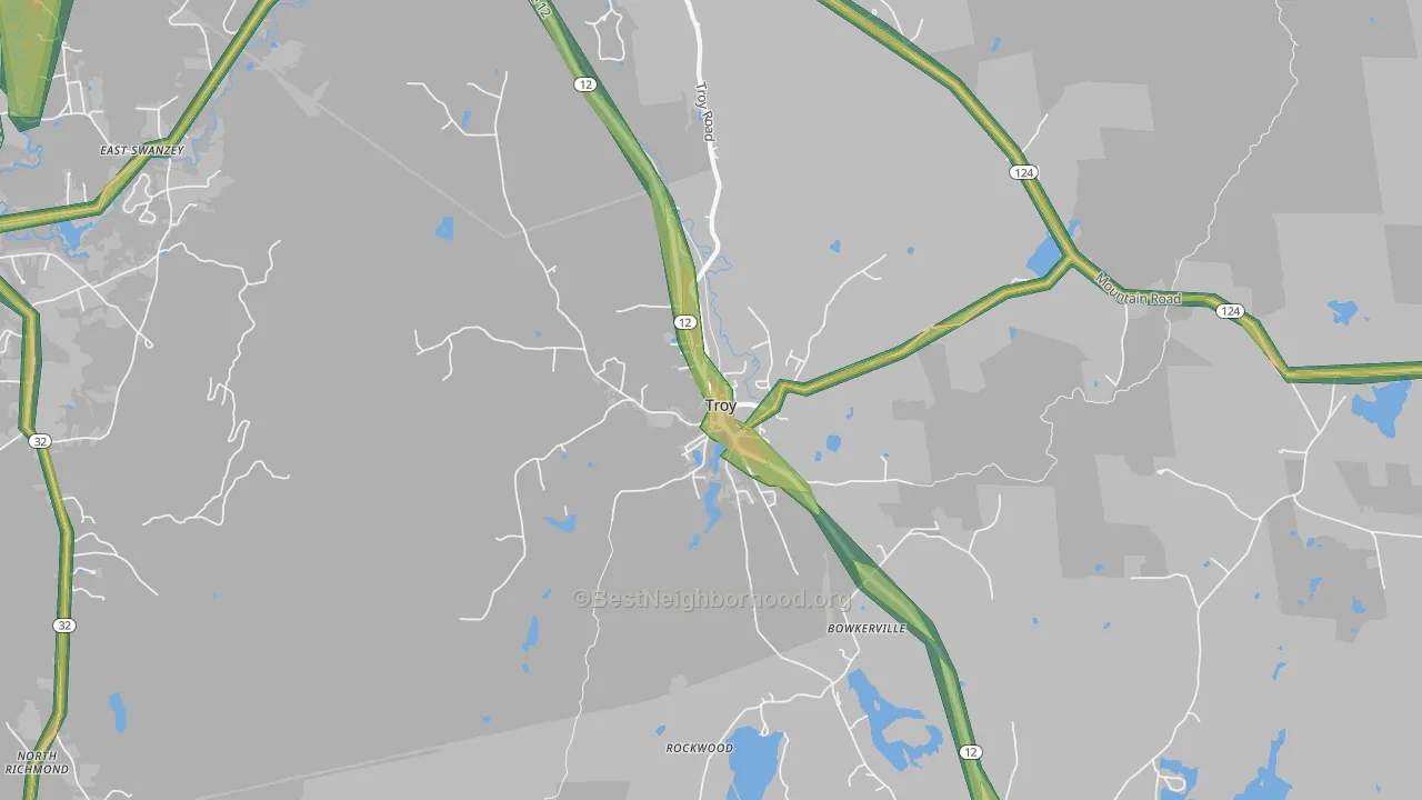 03465, NH Map of Noise Levels in 03465