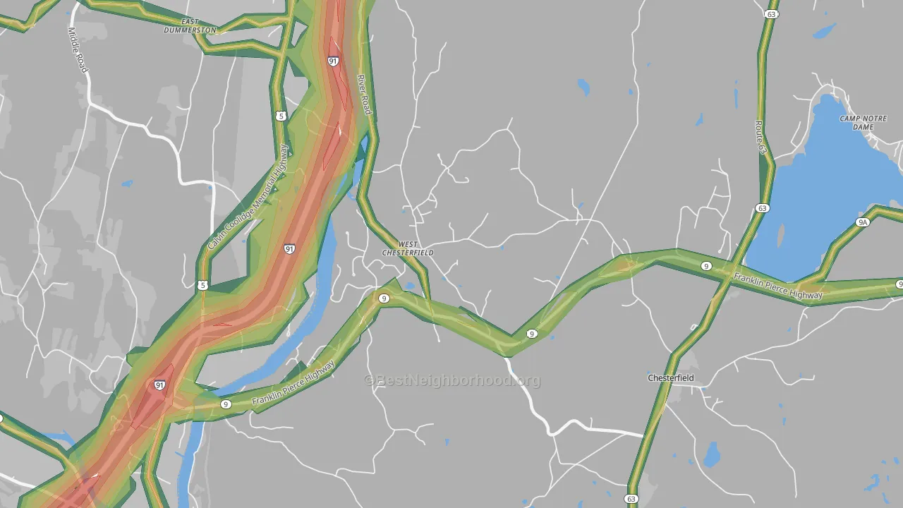 03466, NH Map of Noise Levels in 03466