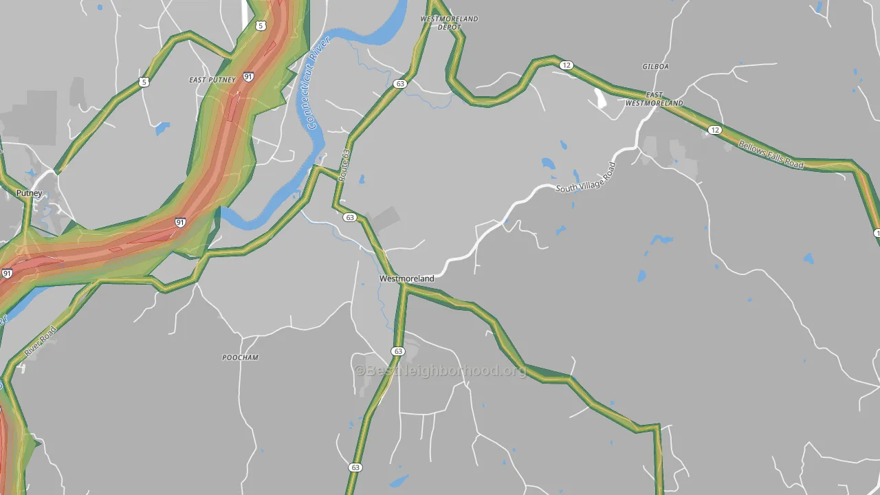 03467, NH Map of Noise Levels in 03467
