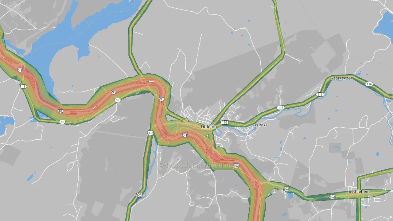03561, NH Map of Noise Levels in 03561