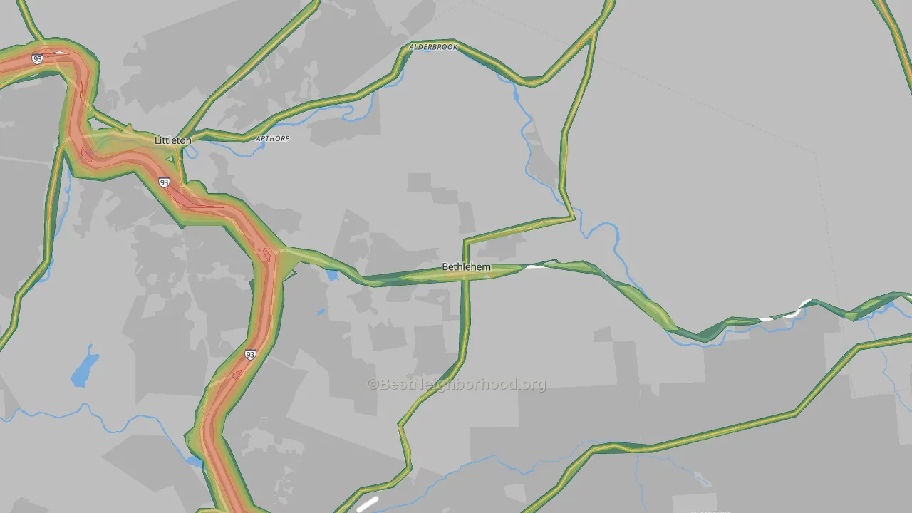 03574, NH Map of Noise Levels in 03574