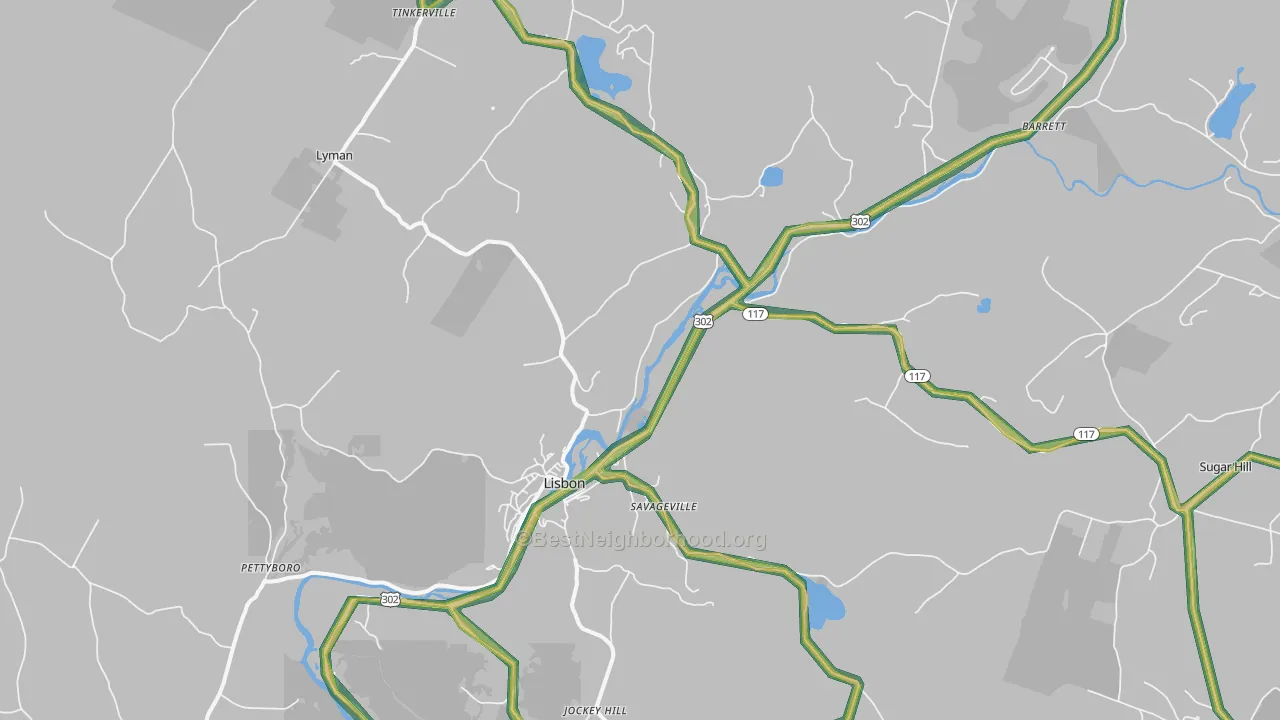 03585, NH Map of Noise Levels in 03585