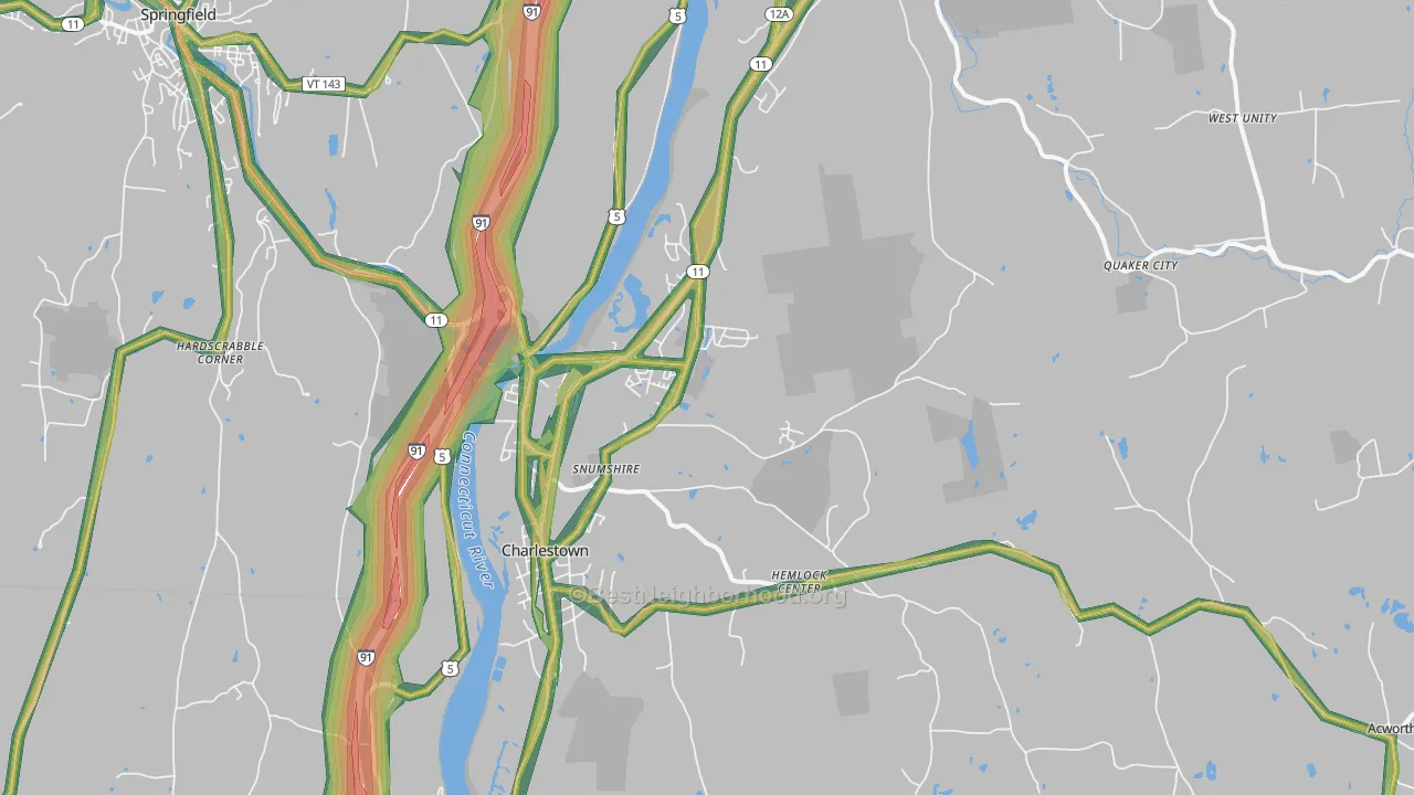 03603, NH Map of Noise Levels in 03603